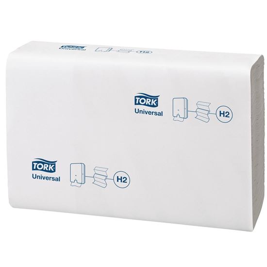 Picture of Tork Z Fold White Hand Towels 1Ply 250 Sheets (Pack of 12)