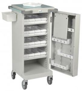 Unit Dosage Trolley 16 LA Trays Single Door