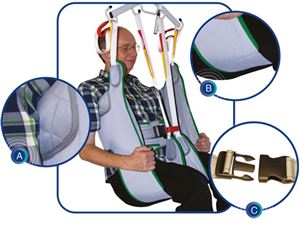 The Aquila toileting sling is a high quality sling enable patients to be toileted with ease