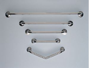 Chrome plated steel grab rail (18")