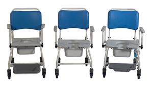 Atlantic Mobile commode and Shower chair (footrests) (18")