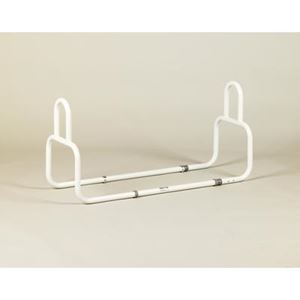 Adjustable width double loop bed stick
