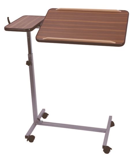 Picture of Deluxe Overbed Table Table - Twin Top & Castors