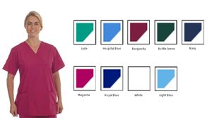 Scrub Tunic Polycotton - Burgundy