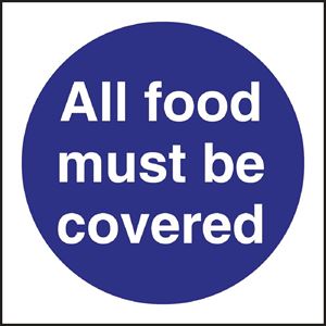 All Food Must Be Covered Sign