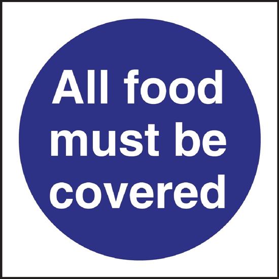 Picture of All Food Must Be Covered Sign