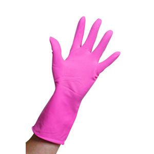 Rubber Domestic Gloves Pink - Small (Pr)