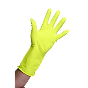 Rubber Domestic Gloves Yellow - Large (pr)