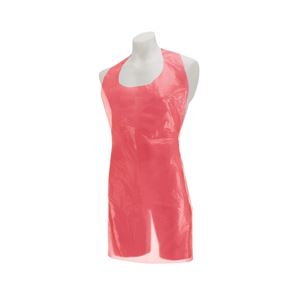 Polythene Roll Aprons - Red