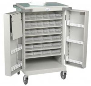 Unit Dosage Trolley 18 A/ 12 C Trays Double Door