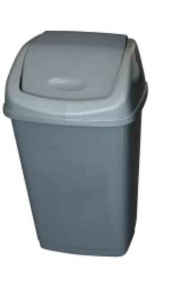 Picture of Grey Plastic Swing Top Bin - 25Ltr