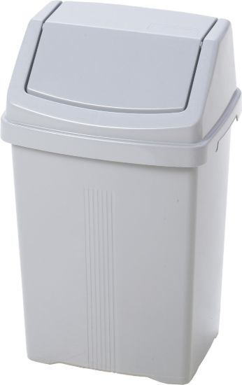 Picture of Grey Plastic Swing Top Bin - 50Ltr