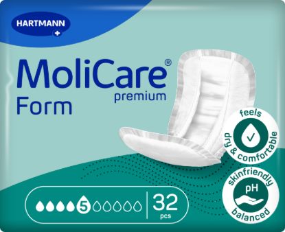 Picture of MoliCare Reg Plus Shaped Pads 5D 4x32 Case