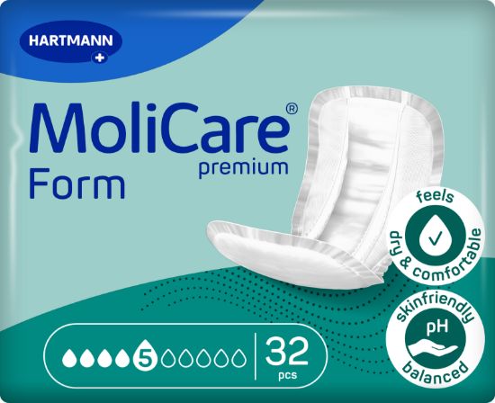 Picture of MoliCare Reg Plus Shaped Pads 5D 4x32 Case