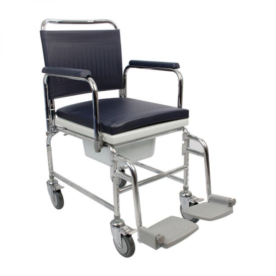 Picture of Adjustable Height Heavy Duty Mobile Commode 18" Seat