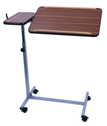 Picture of Deluxe Overbed Table Table - Twin Top & Castors