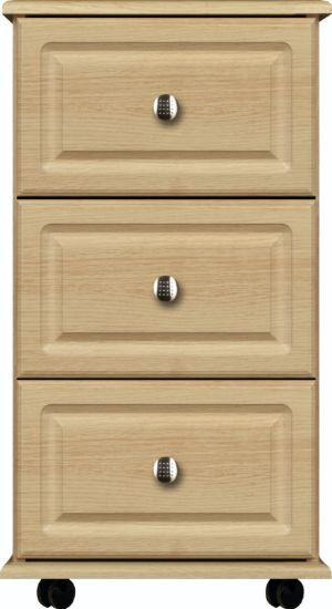 Picture of ANTLIA 3 Drawer Bedside with Lock & Rounded Top