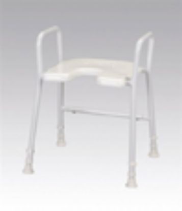 Picture of Height Adj Aluminium Shower Stool with Arms