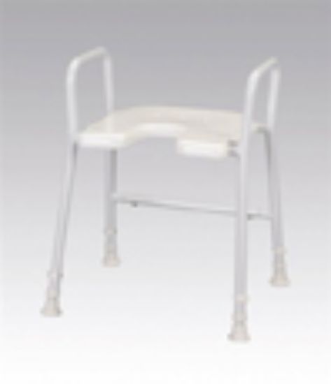 Picture of Height Adj Aluminium Shower Stool with Arms
